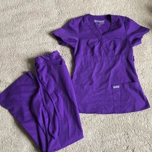 Greys Anatomy xxs scrub set euc